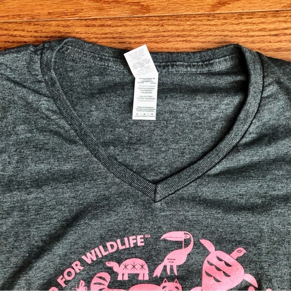 Gildan Soft Cotton Washington DC Zoo Logo Print Gray Tee Women’s Size M NWOT - Picture 2 of 7